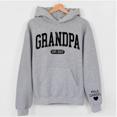 Lofaris Personalize Grandpa Papa Dad Gift Custom Name Hoodie