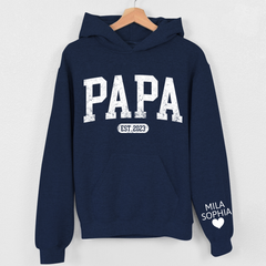 Lofaris Personalize Papa Grandpa Gift Custom Name Hoodie