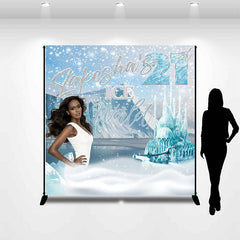 Lofaris Personalized 21st Birthday Winter Ice world Backdrop