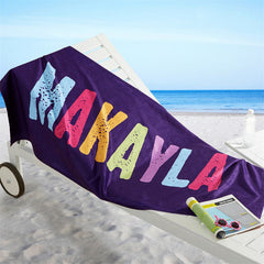 Lofaris Personalized All Mine Beach Towel With Names