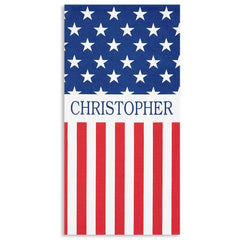 Lofaris Personalized American Flag Summer Beach Towel