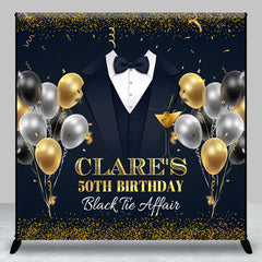 Lofaris Personalized Balloon Suit Tie 50th Birthday Backdrop