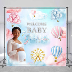 Lofaris Personalized Balloons Clouds Baby Shower Backdrop