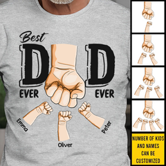 Lofaris Personalized Best Dad Ever Kids Father’s Day T - shirt