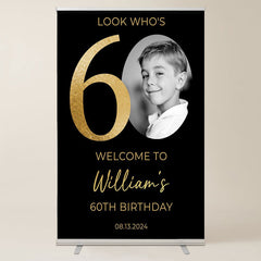 Lofaris Personalized Black Look Whos Birthday Welcome Sign