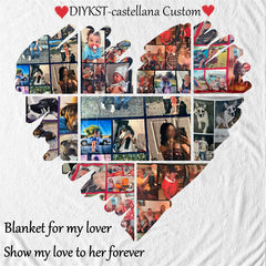 Lofaris Personalized Blanket Collage Pictures For Lover