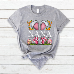 Lofaris Personalized Bunny Nana And Kids Easter T-Shirt