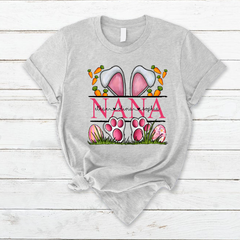 Lofaris Personalized Bunny Nana And Kids Easter T-Shirt