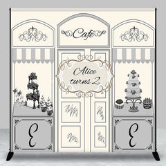 Lofaris Personalized Cafe Cake Shop 2nd Birthday Backdrop