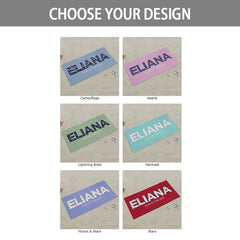 Lofaris Personalized Cool Pattern Font Beach Towel With Name