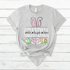 Lofaris Personalized Cute Grandma Easter Eggs Kids T-Shirt