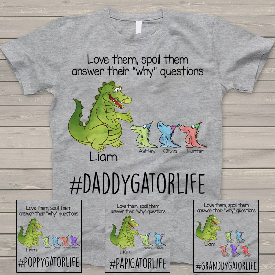 Lofaris Personalized Dinosaur Daddygator Fathers Day T - Shirt