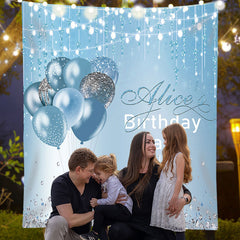 Lofaris Personalized Diamond Strings Blue Birthday Backdrop