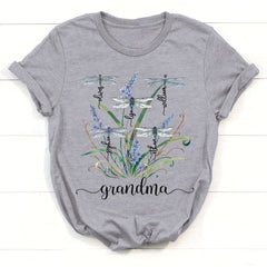 Lofaris Personalized Dragonfly Nana and Kids Family T-Shirt