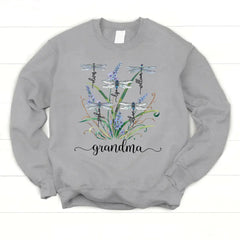 Lofaris Personalized Dragonfly Weeds Sweet Family Sweatshirt