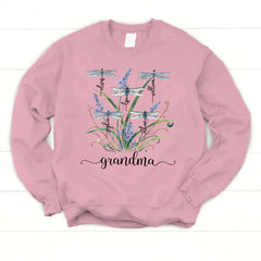 Lofaris Personalized Dragonfly Weeds Sweet Family Sweatshirt