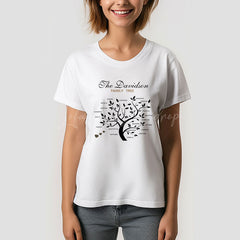 Lofaris Personalized Family Tree Custom Names T-Shirt