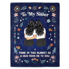 Lofaris Personalized Fleece Blanket For Sisters Gift