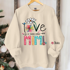 Lofaris Personalized Flower I love Being Gigi Gift Sweatshirt