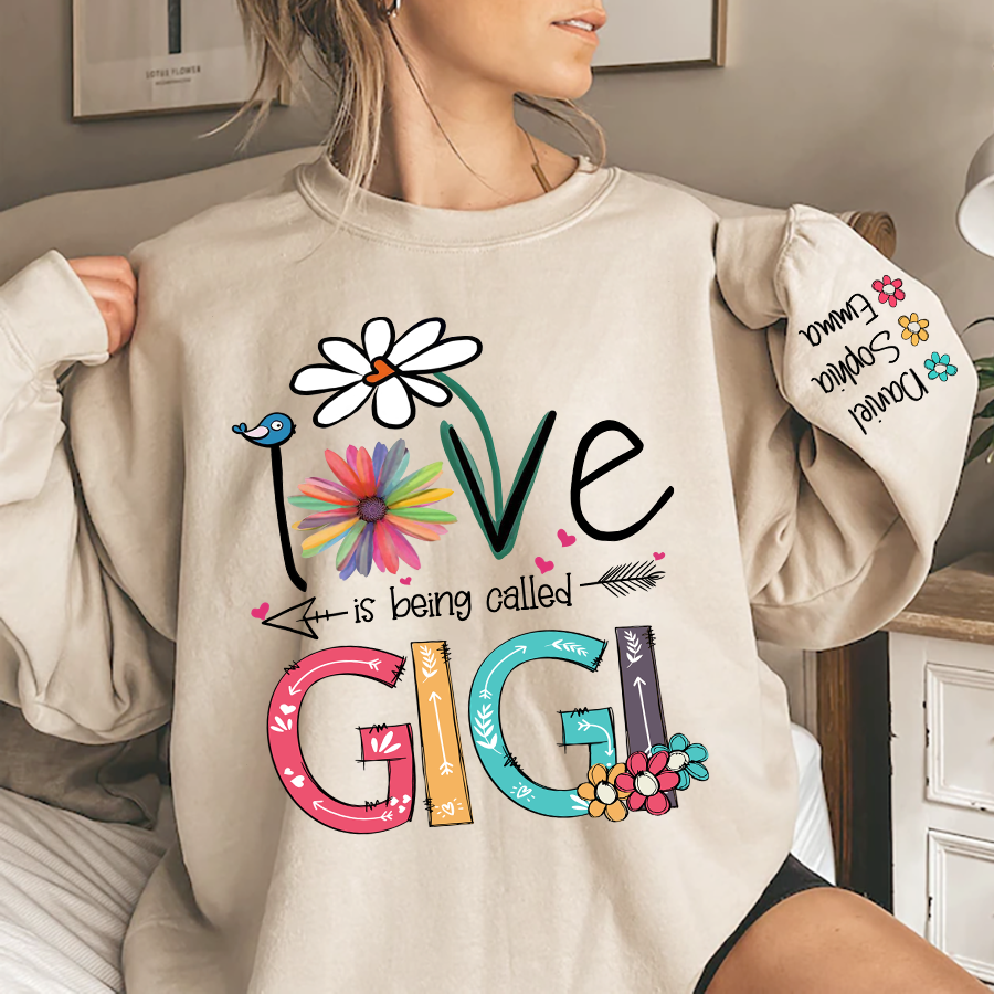 Lofaris Personalized Flower I love Being Gigi Gift Sweatshirt