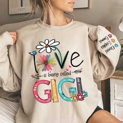 Lofaris Personalized Flower I love Being Gigi Gift Sweatshirt