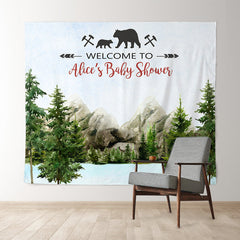 Lofaris Personalized Forest Hill Welcome Baby Shower Backdrop