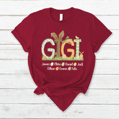 Lofaris Personalized Gigi And Kids Eggs Easter T-Shirt