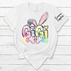 Lofaris Personalized Gigi Bunny Kids Easter Day T-Shirt