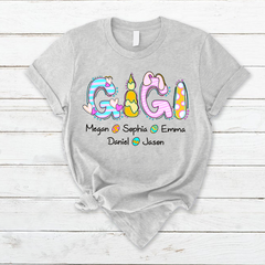 Lofaris Personalized Gigi Candle Eggs Easter Shirt T-Shirt