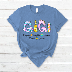 Lofaris Personalized Gigi Candle Eggs Easter Shirt T-Shirt