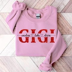 Lofaris Personalized Gigi Glitter Christmas Gift Sweatshirt