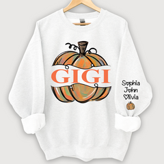 Lofaris Personalized Gigi Pumpkins Painted Autumn Sweatshirt