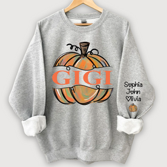 Lofaris Personalized Gigi Pumpkins Painted Autumn Sweatshirt