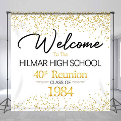 Lofaris Personalized Glitter 40th Class Reunion Backdrop