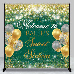 Lofaris Personalized Glitter Balloon Light Birthday Backdrop