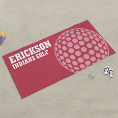 Lofaris Personalized Golf Pattern And Name Summer Beach Towel