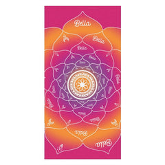 Lofaris Personalized Gradient Mandala Flower Name Beach Towel