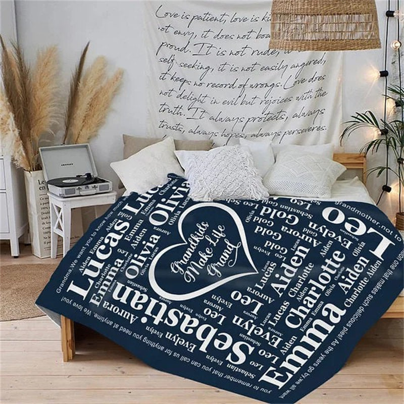 Grandma Gifts Blanket, Best Gifts For Grandma, Happy Birthday Grandma Gifts  From Grandchildren, Great Grandmother Gifts From Grandkids, Throw Blanket