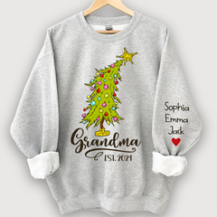 Lofaris Personalized Grandma Est Tree Christmas Sweatshirt