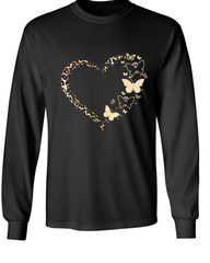 Lofaris Personalized Grandma Butterfly Sweatshirt Custom Nickname With Grandkids Heart Leopard