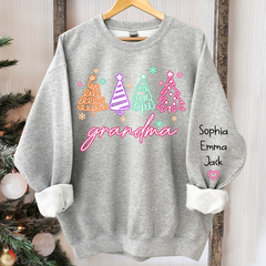 Lofaris Personalized Grandma Tree Merry Christmas Sweatshirt