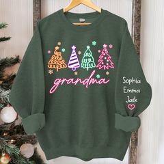 Lofaris Personalized Grandma Tree Merry Christmas Sweatshirt