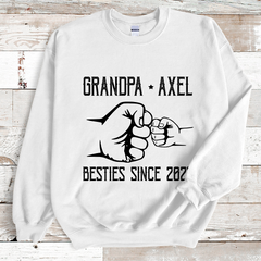 Lofaris Personalized Grandpa And Kids Fist Est Sweatshirt