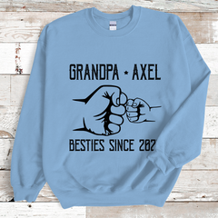 Lofaris Personalized Grandpa And Kids Fist Est Sweatshirt