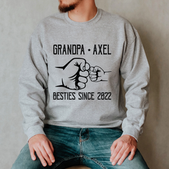 Lofaris Personalized Grandpa And Kids Fist Est Sweatshirt