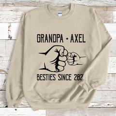 Lofaris Personalized Grandpa And Kids Fist Est Sweatshirt