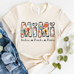 Lofaris Personalized Groovy Flower Mimi Mothers Day T-Shirt