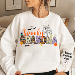 Lofaris Personalized Halloween Spooky Grandma Sweatshirt