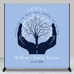 Lofaris Personalized Hands Hold Tree Family Reunion Backdrop