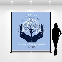 Lofaris Personalized Hands Hold Tree Family Reunion Backdrop